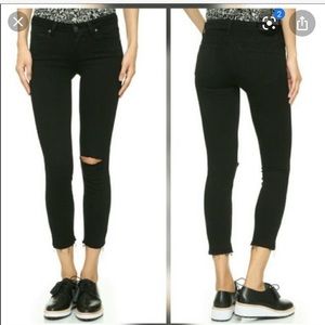 PAIGE verdugo black cropped jeans